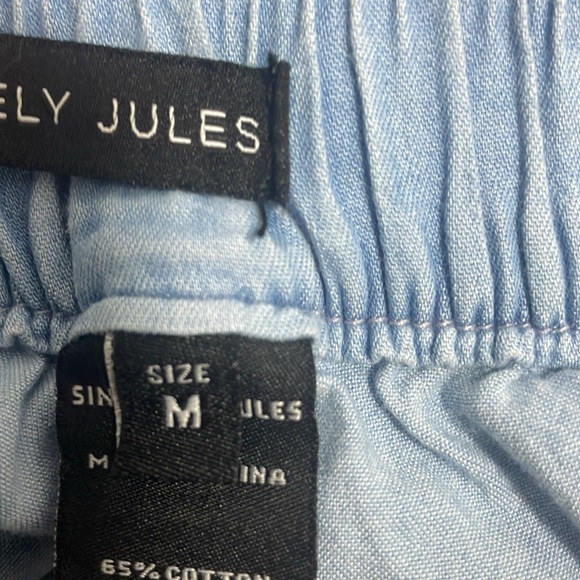 Sincerely Jules Super High-Rise Tiered Wide Leg Chambray Pant - Picture 10 of 10